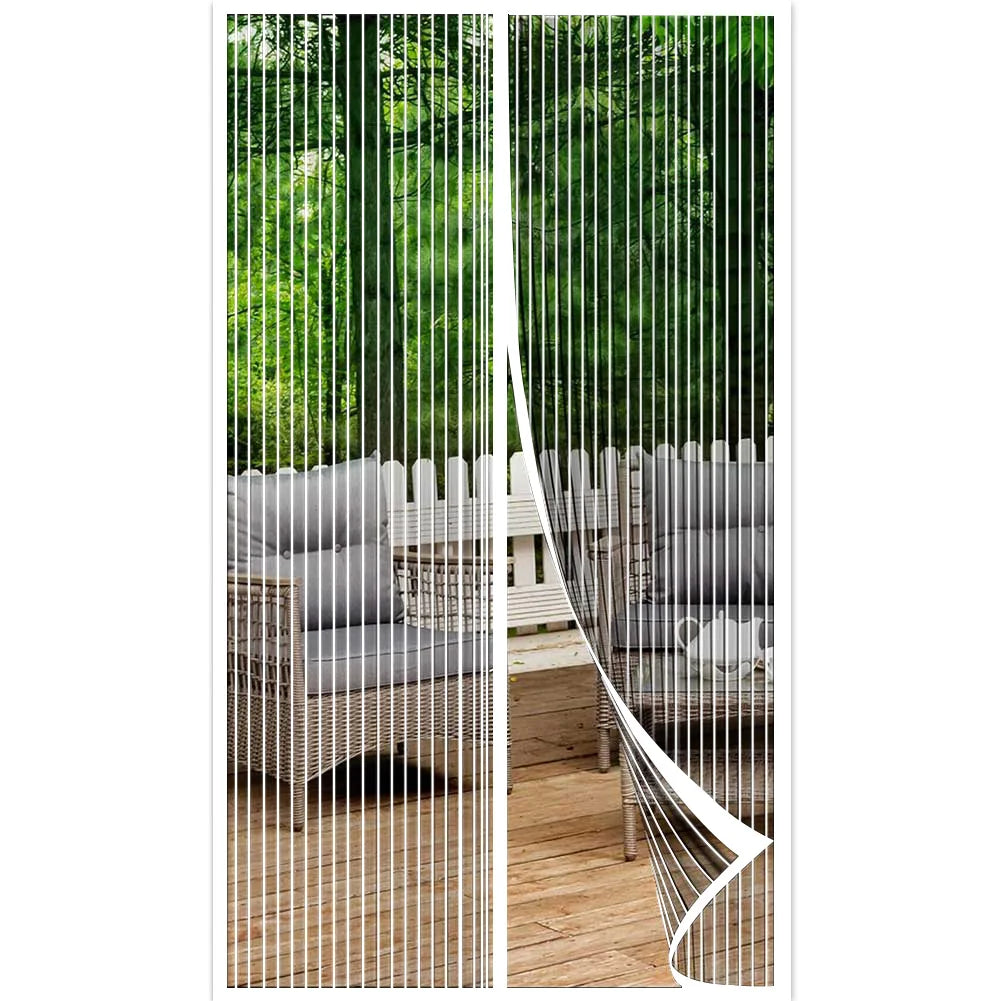Magnetic Screen Door – Auto Close, Bug-Free Home (38x82in)