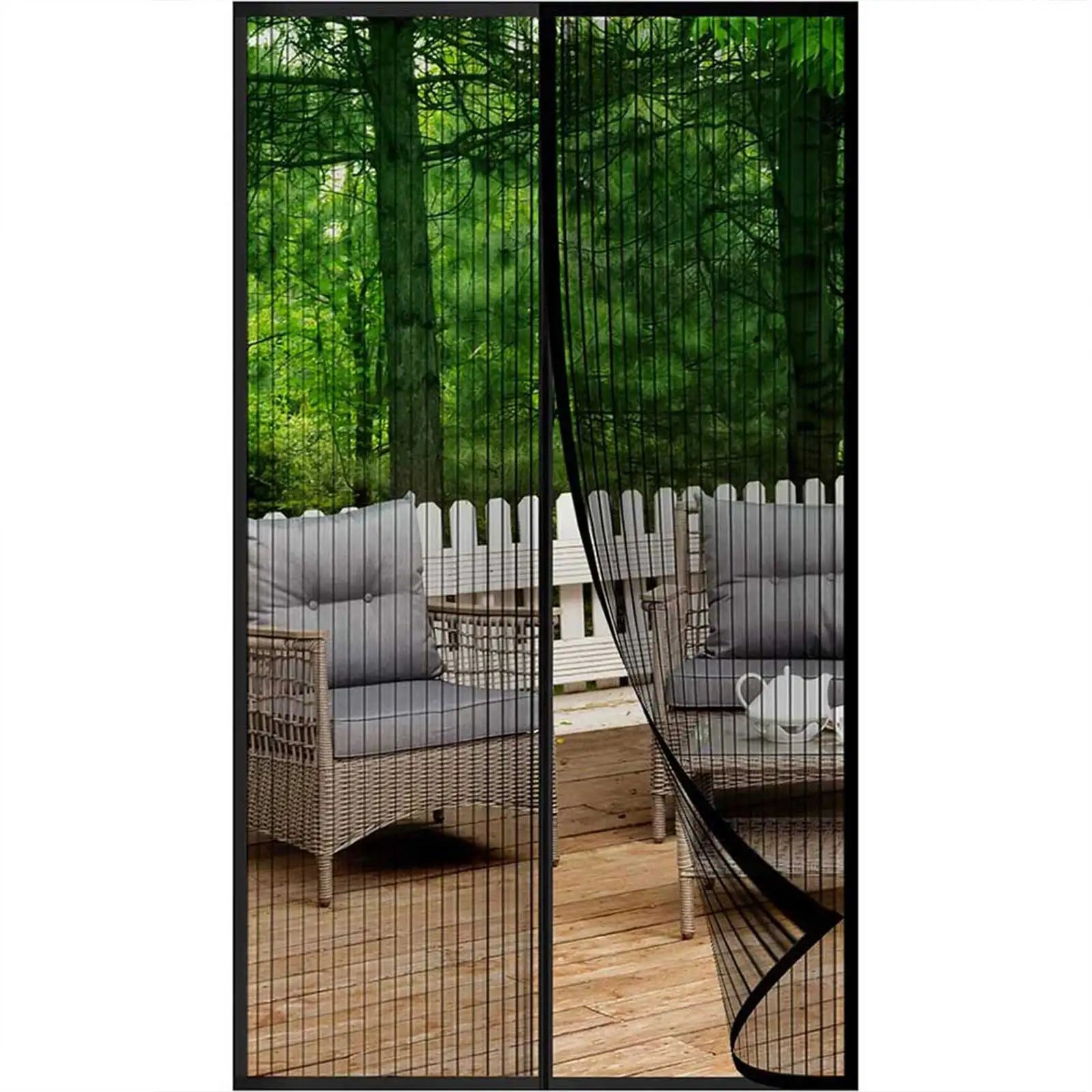 Magnetic Screen Door – Auto Close, Bug-Free Home (38x82in)